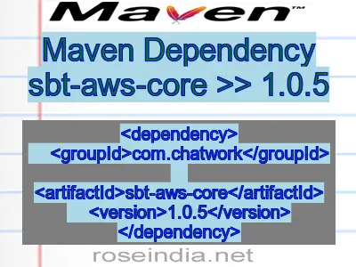 Maven dependency of sbt-aws-core version 1.0.5