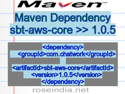 Maven dependency of sbt-aws-core version 1.0.5