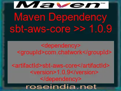Maven dependency of sbt-aws-core version 1.0.9