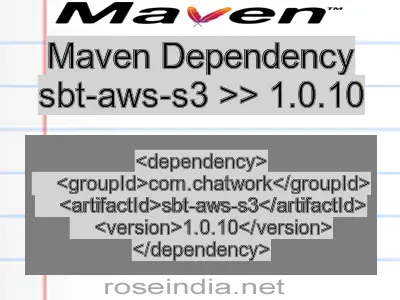 Maven dependency of sbt-aws-s3 version 1.0.10