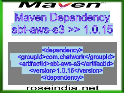 Maven dependency of sbt-aws-s3 version 1.0.15
