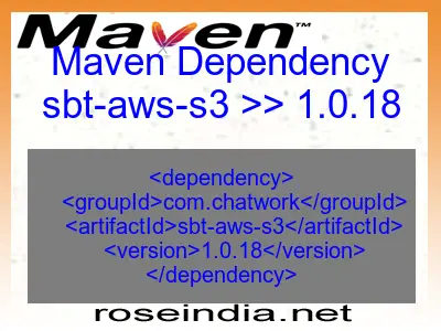 Maven dependency of sbt-aws-s3 version 1.0.18