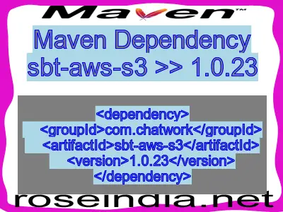 Maven dependency of sbt-aws-s3 version 1.0.23