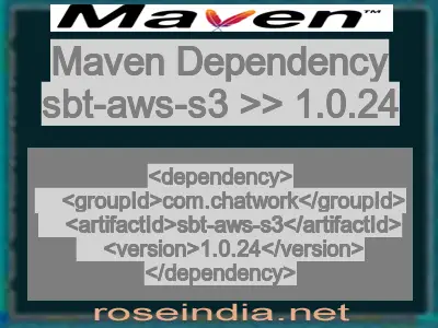 Maven dependency of sbt-aws-s3 version 1.0.24