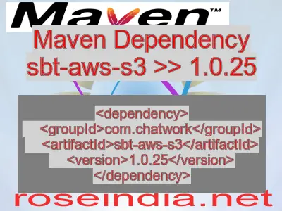 Maven dependency of sbt-aws-s3 version 1.0.25