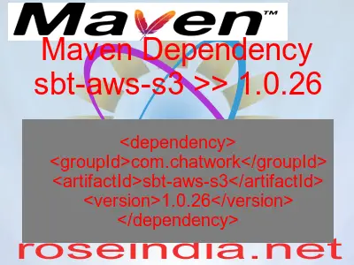 Maven dependency of sbt-aws-s3 version 1.0.26