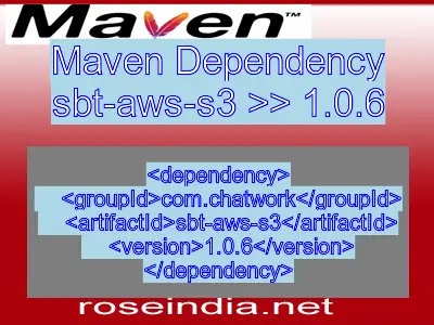 Maven dependency of sbt-aws-s3 version 1.0.6