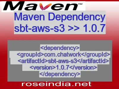 Maven dependency of sbt-aws-s3 version 1.0.7