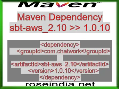 Maven dependency of sbt-aws_2.10 version 1.0.10