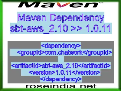 Maven dependency of sbt-aws_2.10 version 1.0.11
