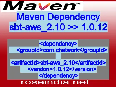 Maven dependency of sbt-aws_2.10 version 1.0.12