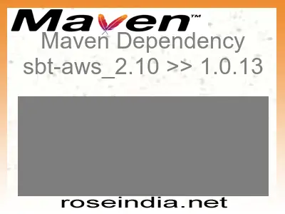 Maven dependency of sbt-aws_2.10 version 1.0.13