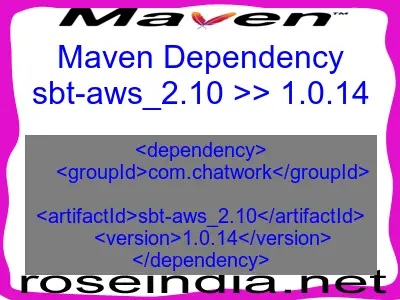 Maven dependency of sbt-aws_2.10 version 1.0.14