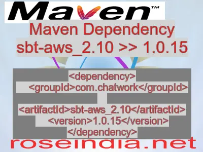 Maven dependency of sbt-aws_2.10 version 1.0.15