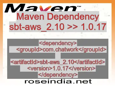 Maven dependency of sbt-aws_2.10 version 1.0.17