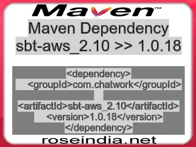 Maven dependency of sbt-aws_2.10 version 1.0.18