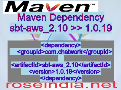 Maven dependency of sbt-aws_2.10 version 1.0.19
