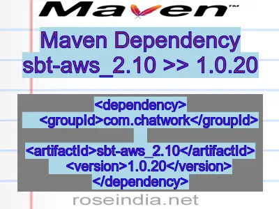 Maven dependency of sbt-aws_2.10 version 1.0.20