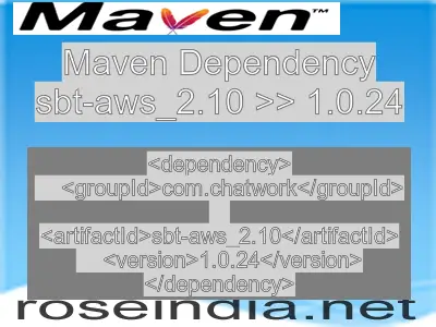 Maven dependency of sbt-aws_2.10 version 1.0.24