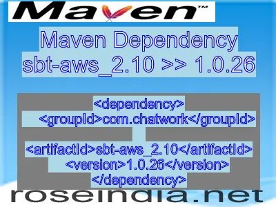 Maven dependency of sbt-aws_2.10 version 1.0.26