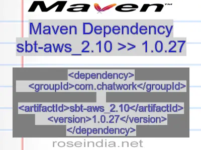 Maven dependency of sbt-aws_2.10 version 1.0.27