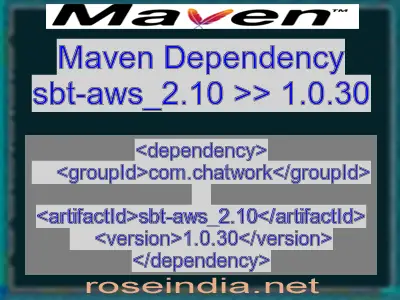 Maven dependency of sbt-aws_2.10 version 1.0.30