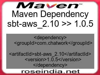 Maven dependency of sbt-aws_2.10 version 1.0.5