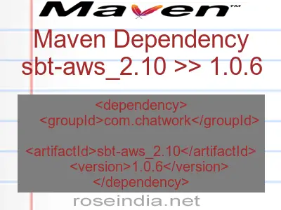 Maven dependency of sbt-aws_2.10 version 1.0.6