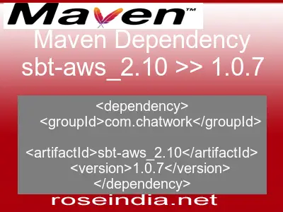 Maven dependency of sbt-aws_2.10 version 1.0.7