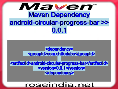 Maven dependency of android-circular-progress-bar version 0.0.1