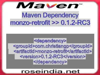 Maven dependency of monzo-retrofit version 0.1.2-RC3