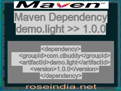 Maven dependency of demo.light version 1.0.0
