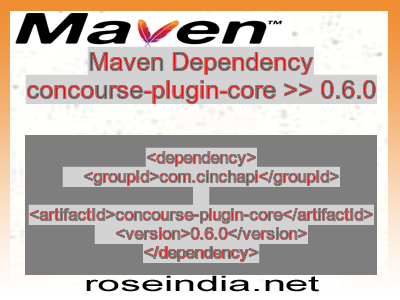 Maven dependency of concourse-plugin-core version 0.6.0