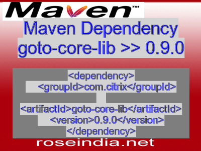 Maven dependency of goto-core-lib version 0.9.0