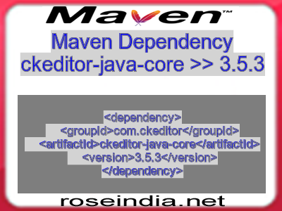 Maven dependency of ckeditor-java-core version 3.5.3
