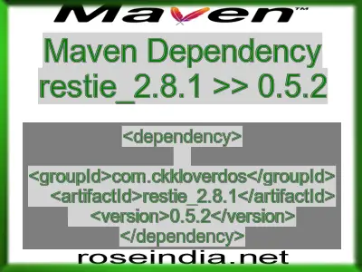 Maven dependency of restie_2.8.1 version 0.5.2