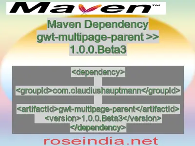 Maven dependency of gwt-multipage-parent version 1.0.0.Beta3