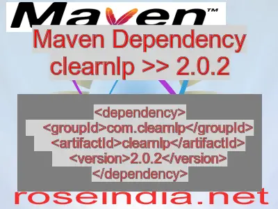 Maven dependency of clearnlp version 2.0.2