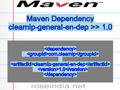 Maven dependency of clearnlp-general-en-dep version 1.0