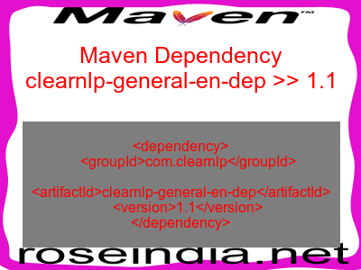 Maven dependency of clearnlp-general-en-dep version 1.1