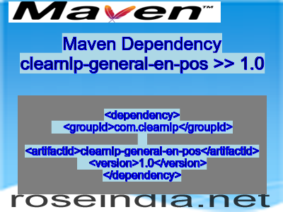 Maven dependency of clearnlp-general-en-pos version 1.0