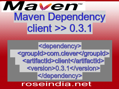 Maven dependency of client version 0.3.1