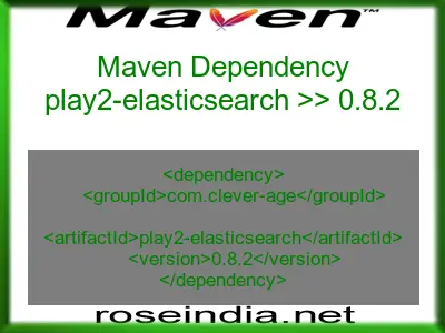 Maven dependency of play2-elasticsearch version 0.8.2