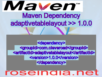 Maven dependency of adaptivetablelayout version 1.0.0
