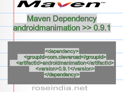 Maven dependency of androidmanimation version 0.9.1