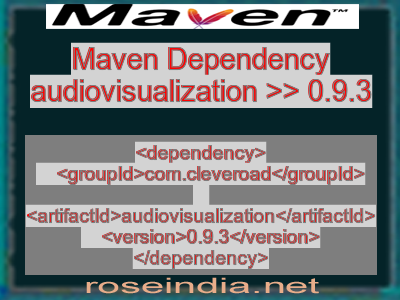 Maven dependency of audiovisualization version 0.9.3