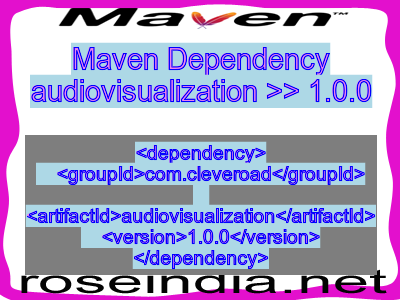 Maven dependency of audiovisualization version 1.0.0