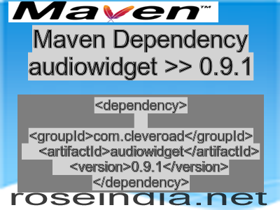 Maven dependency of audiowidget version 0.9.1