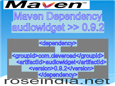 Maven dependency of audiowidget version 0.9.2