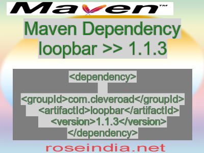 Maven dependency of loopbar version 1.1.3